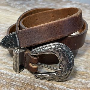 Aimee Lynn brown Leather Belt S/M